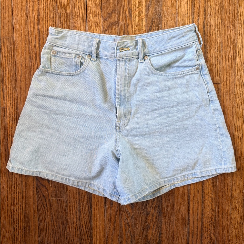 Everlane High-Waist A-Line Denim Shorts